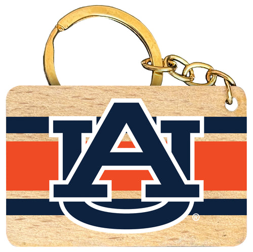 Auburn Tigers Flat Wood Keychain 1.5
