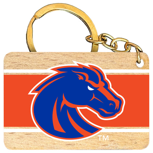Boise State Broncos Flat Wood Keychain 1.5