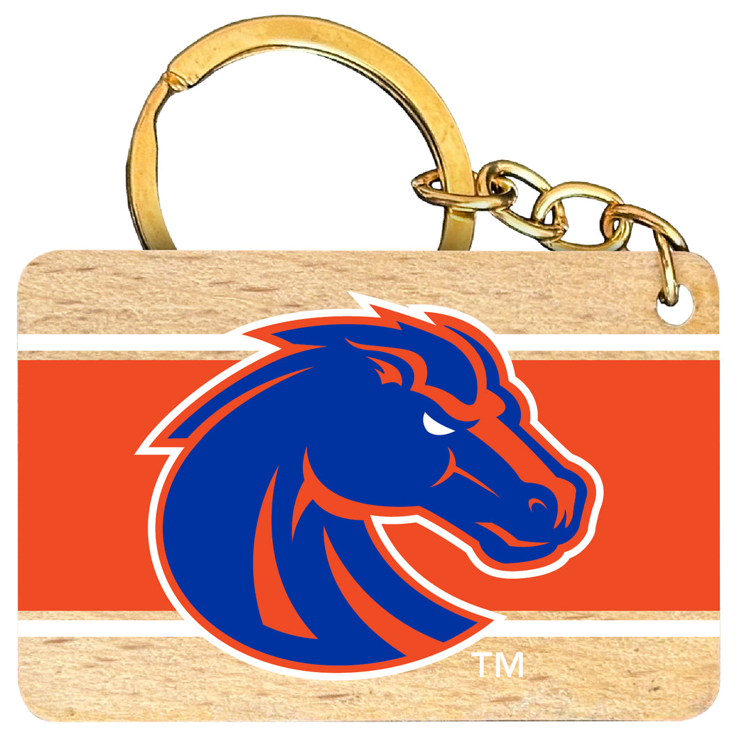 Boise State Broncos Flat Wood Keychain 1.5