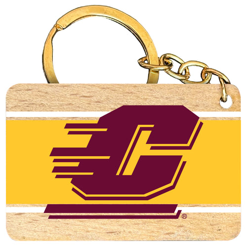 Central Michigan University Flat Wood Keychain 1.5