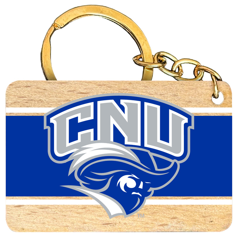 Christopher Newport Captains Flat Wood Keychain 1.5" x 2.5" Officially Licensed Collegiate Product 4-Pack