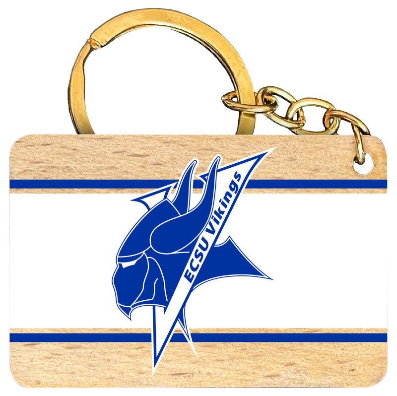 Elizabeth City State University Flat Wood Keychain 1.5" x 2.5" Officially Licensed Collegiate Product Single