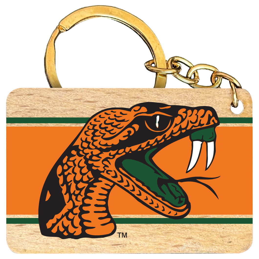Florida A&M Rattlers Flat Wood Keychain 1.5