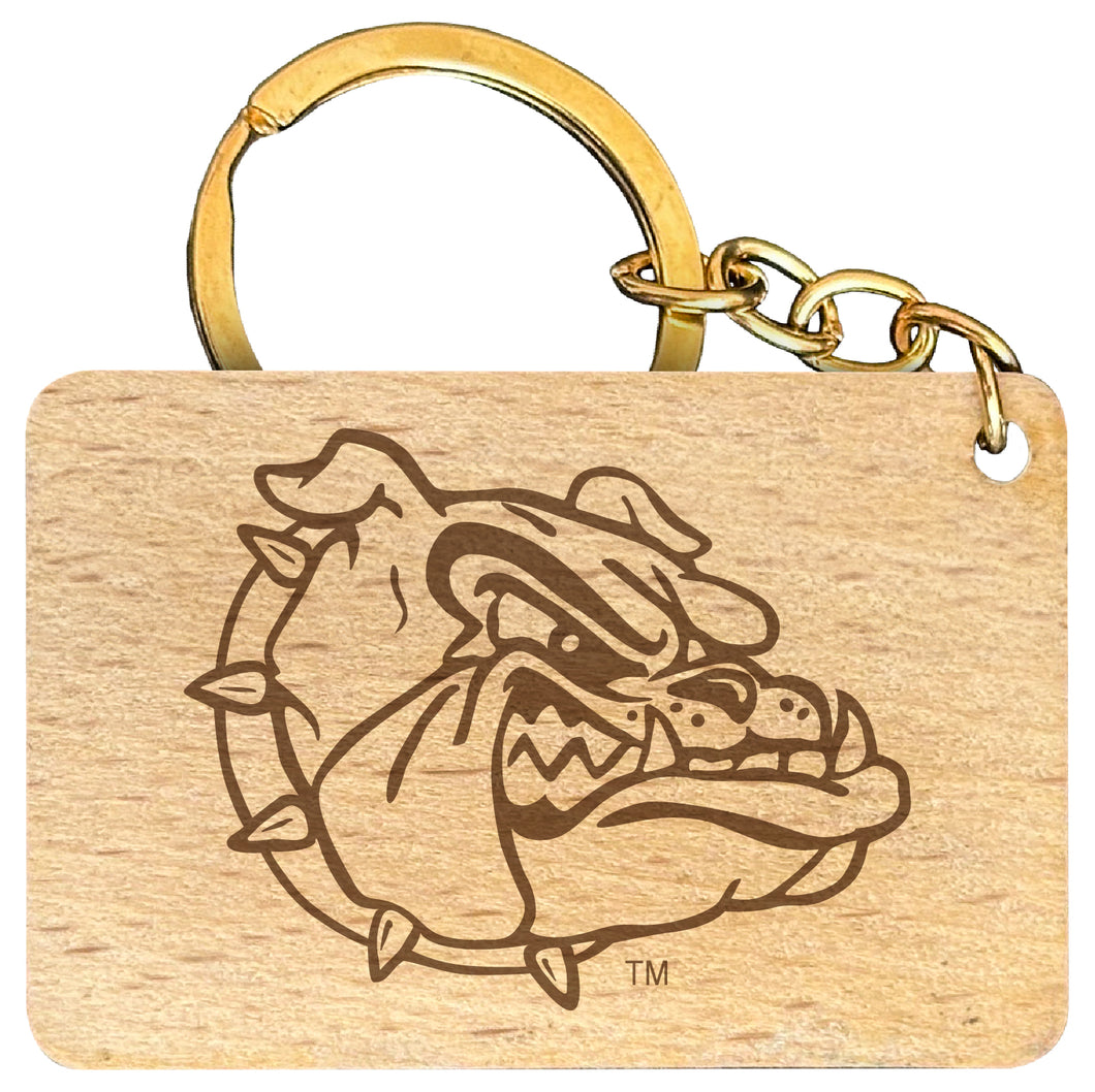 Gonzaga Bulldogs Engraved Flat Wood Keychain 1.5