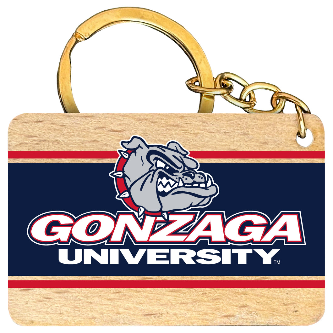 Gonzaga Bulldogs Flat Wood Keychain 1.5