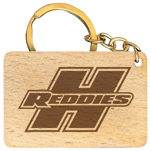 Henderson State Reddies Engraved Flat Wood Keychain 1.5