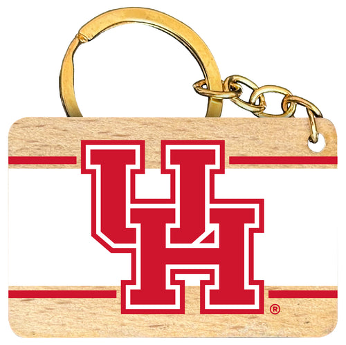 University of Houston Flat Wood Keychain 1.5