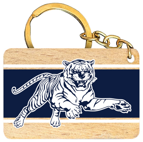 Jackson State University Flat Wood Keychain 1.5