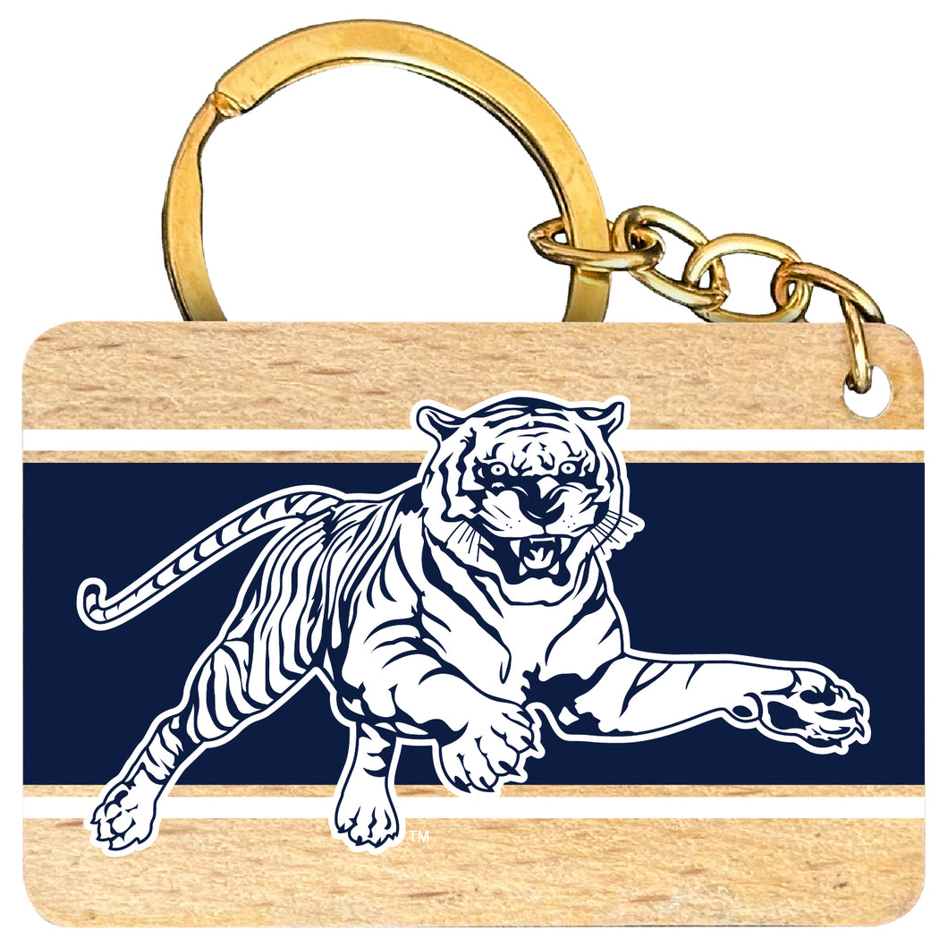 Jackson State University Flat Wood Keychain 1.5