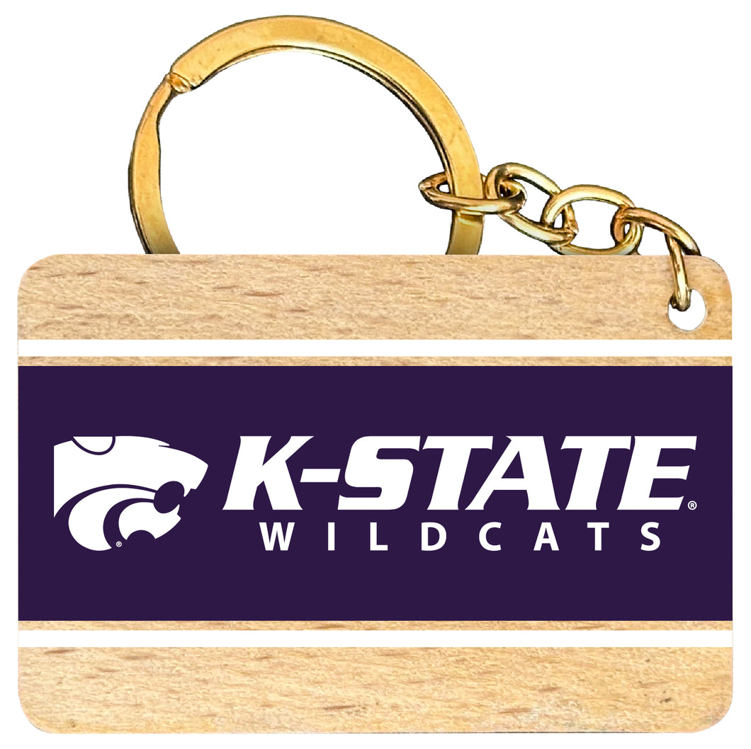 Kansas State Wildcats Flat Wood Keychain 1.5