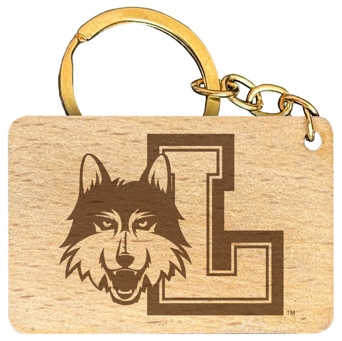Loyola University Ramblers Engraved Flat Wood Keychain 1.5