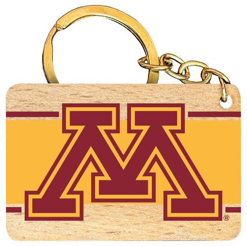 Minnesota Gophers Flat Wood Keychain 1.5