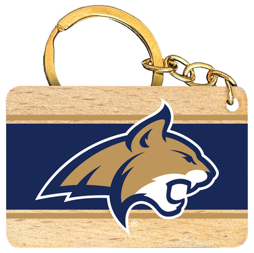 Montana State Bobcats Flat Wood Keychain 1.5