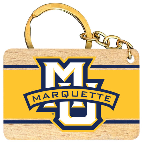 Marquette Golden Eagles Flat Wood Keychain 1.5