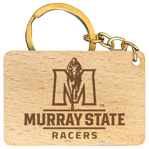 Murray State University Engraved Flat Wood Keychain 1.5