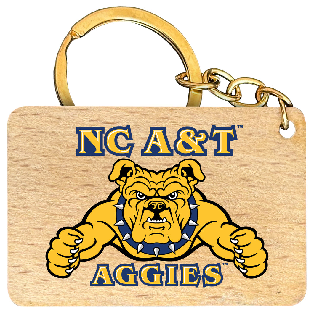 North Carolina A&T State Aggies Flat Wood Keychain 1.5