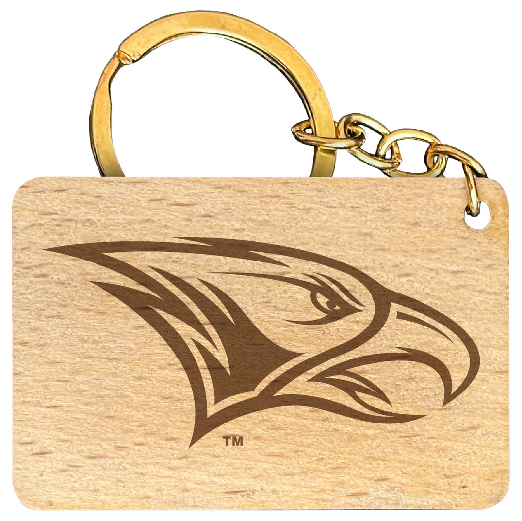 North Carolina Central Eagles Engraved Flat Wood Keychain 1.5