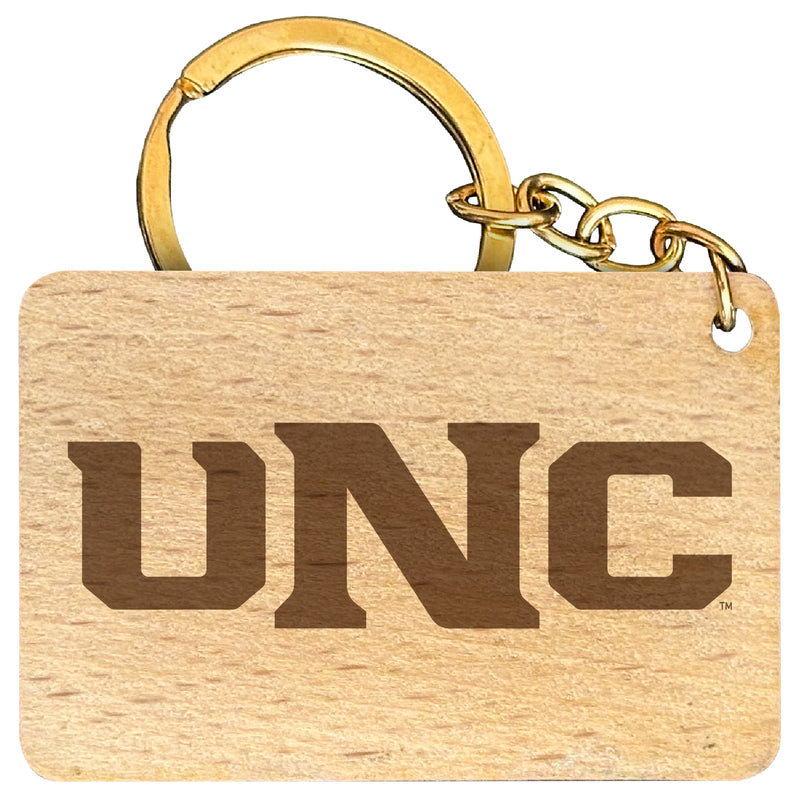 Northern Colorado Bears Engraved Flat Wood Keychain 1.5" x 2.5" Officially Licensed Collegiate Product 4-Pack