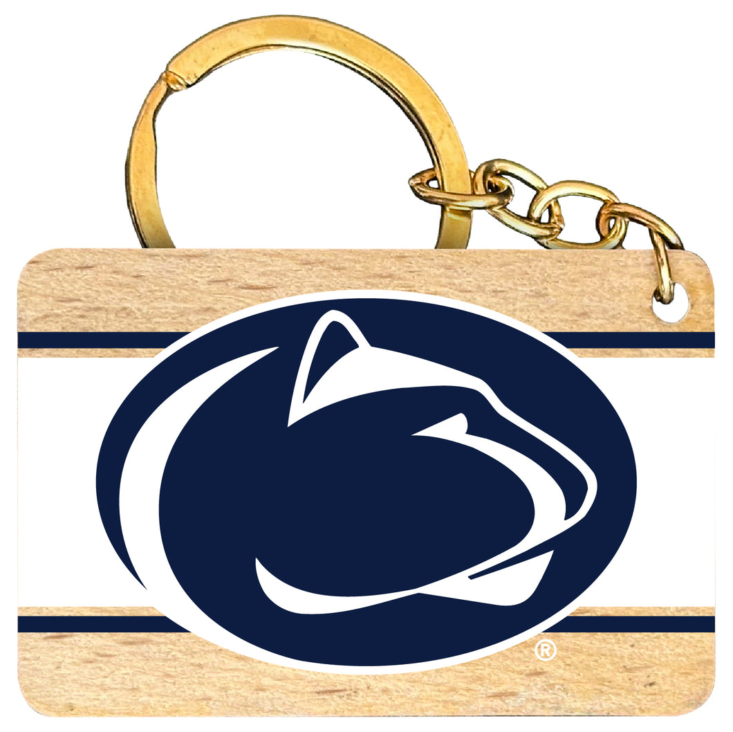 Penn State Nittany Lions Flat Wood Keychain 1.5