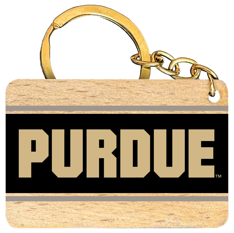 Purdue Boilermakers Flat Wood Keychain 1.5" x 2.5" Officially Licensed Collegiate Product Single