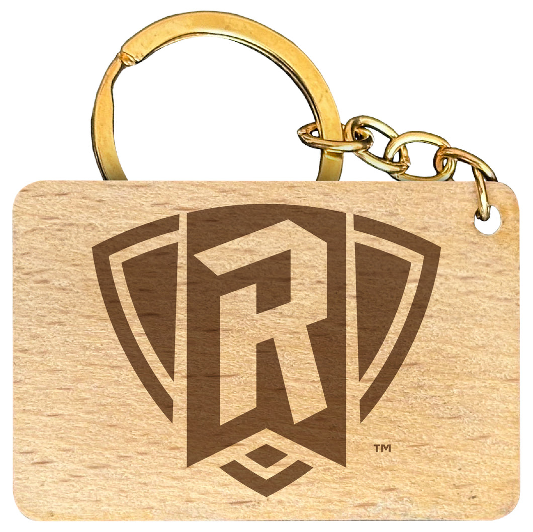 Radford University Highlanders Engraved Flat Wood Keychain 1.5