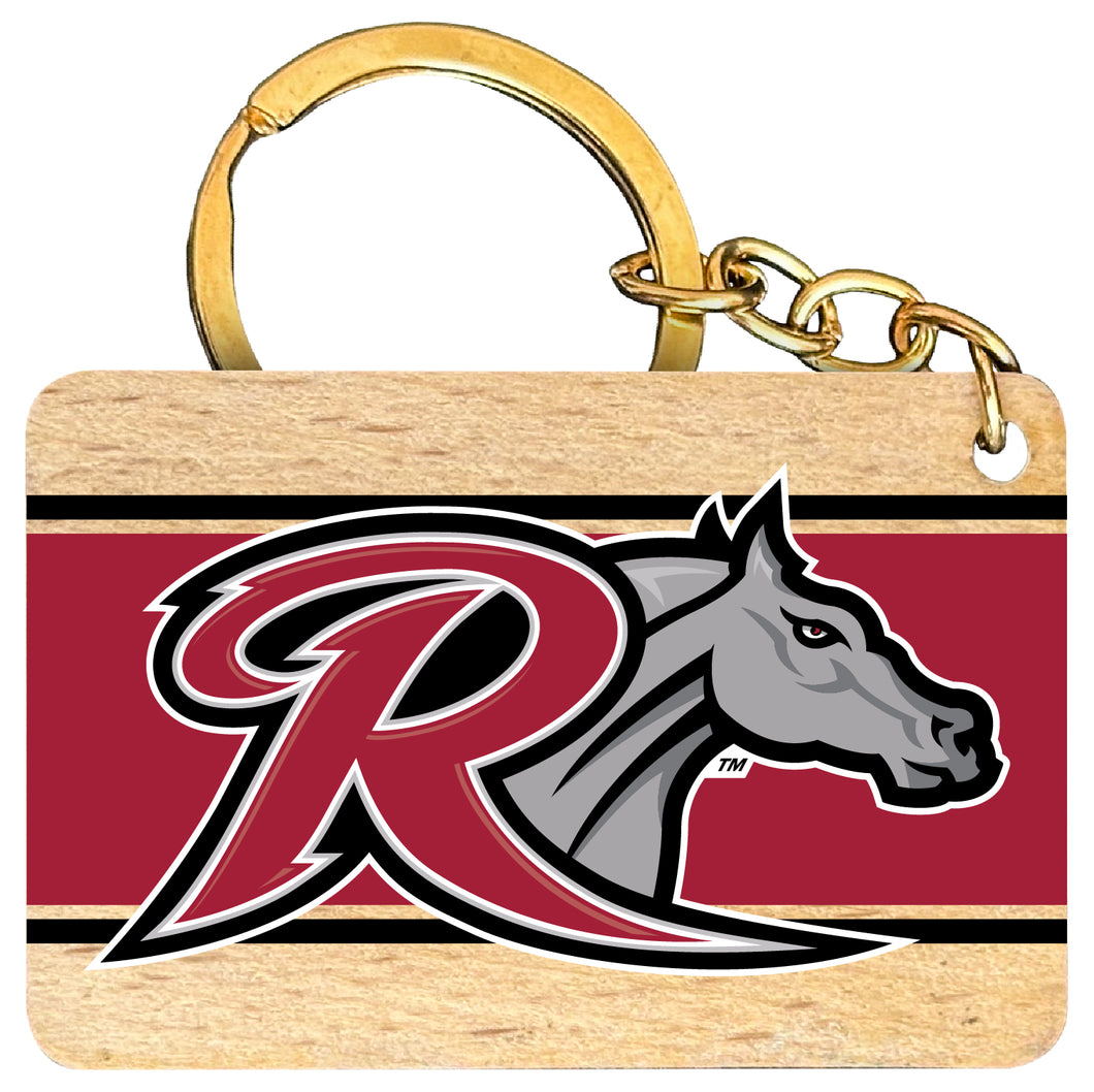 Rider University Broncs Flat Wood Keychain 1.5