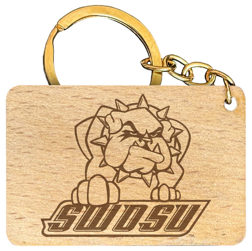 Southwestern Oklahoma State University Engraved Flat Wood Keychain 1.5