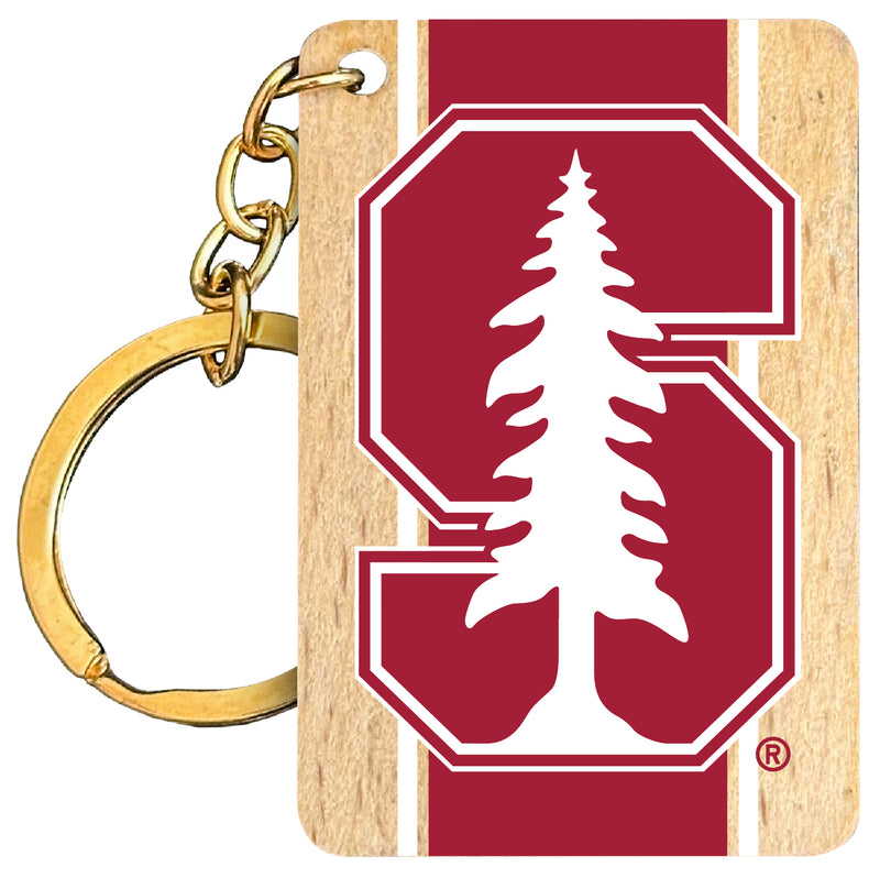 Stanford University Flat Wood Keychain 1.5" x 2.5" Officially Licensed Collegiate Product Single