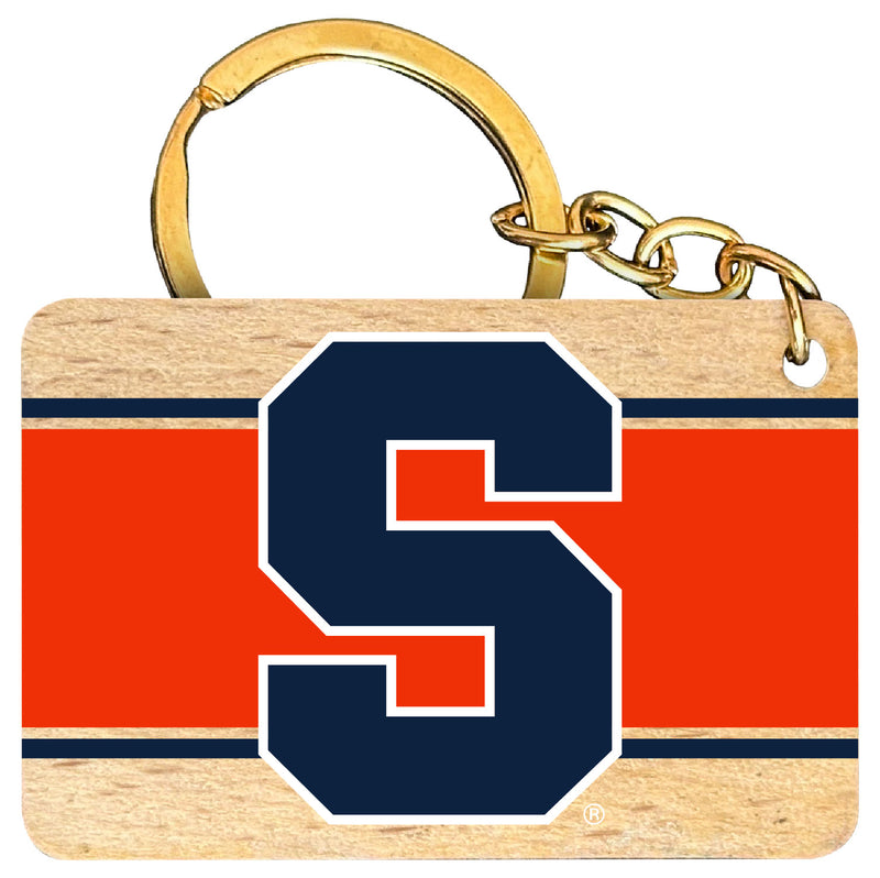 Syracuse Orange Flat Wood Keychain 1.5" x 2.5" Officially Licensed Collegiate Product