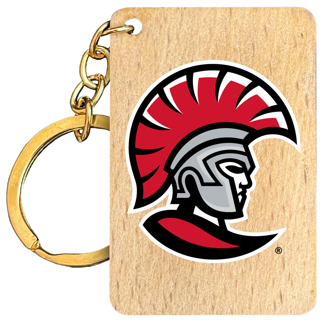 University of Tampa Spartans Flat Wood Keychain 1.5