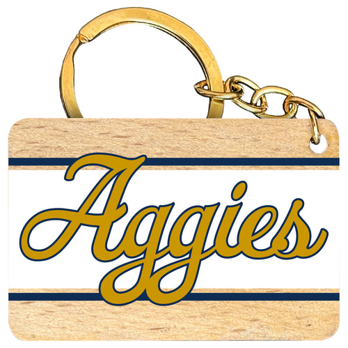 UC Davis Aggies Flat Wood Keychain 1.5