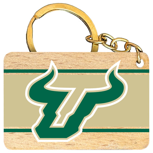 South Florida Bulls Flat Wood Keychain 1.5
