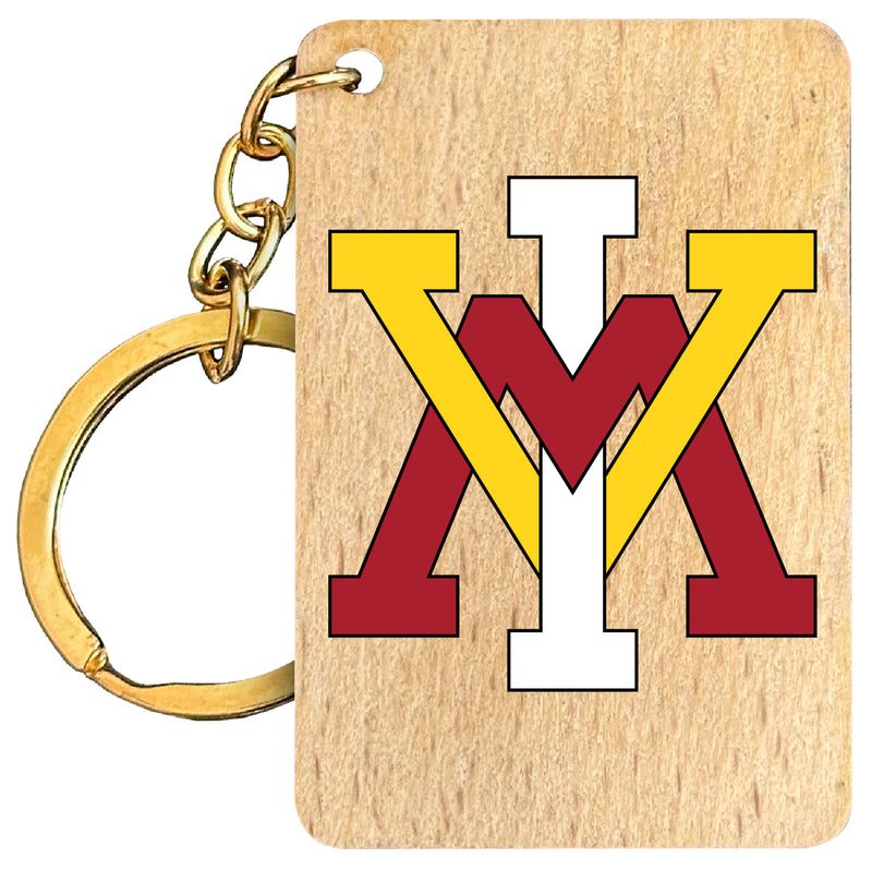 VMI Keydets Flat Wood Keychain 1.5" x 2.5" Officially Licensed Collegiate Product Single