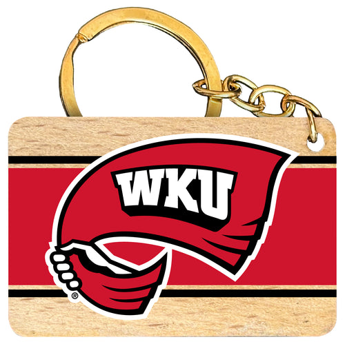 Western Kentucky Hilltoppers Flat Wood Keychain 1.5