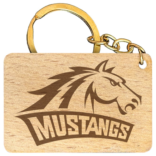 Western New Mexico University Engraved Flat Wood Keychain 1.5