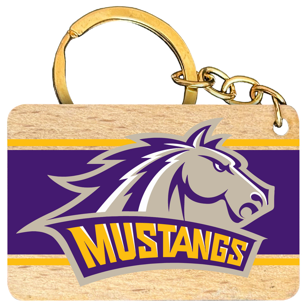 Western New Mexico University Flat Wood Keychain 1.5