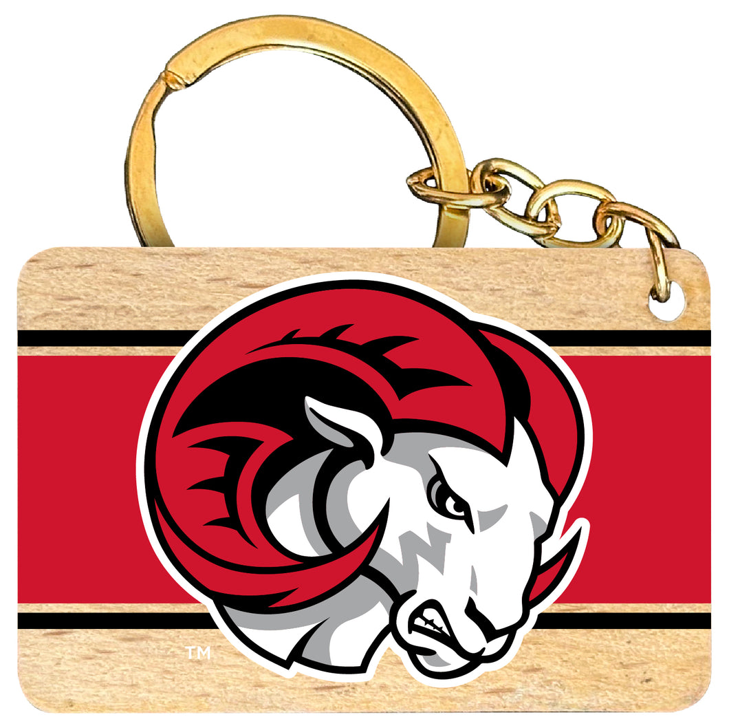 Winston-Salem State Flat Wood Keychain 1.5
