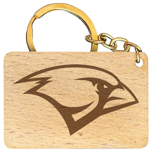 Incarnate Word Cardinals Engraved Flat Wood Keychain 1.5