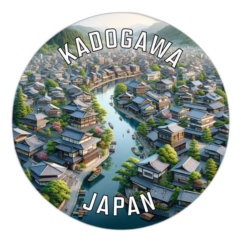 Kadogawa Japan Souvenir Die Cut Flat Magnet 6-Inch