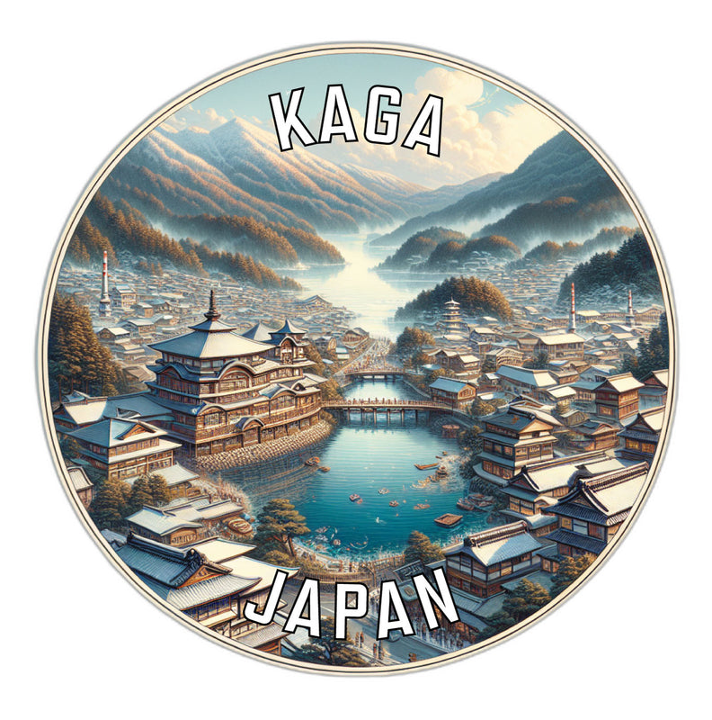 Kaga Japan Souvenir Die Cut Flat Magnet 2-Inch