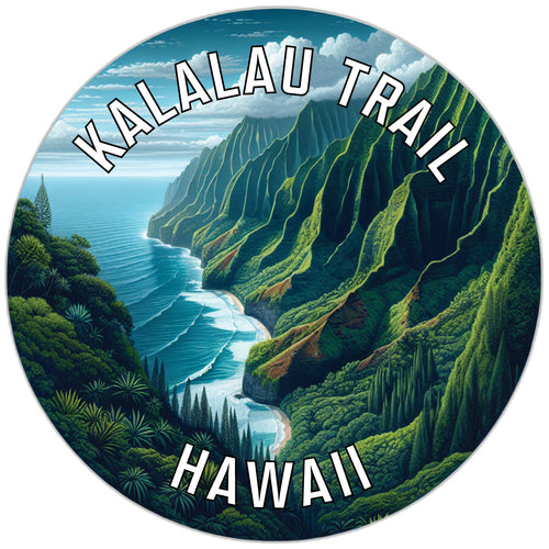 Kalalau Trail Souvenir Die Cut Flat Magnet 6-Inch