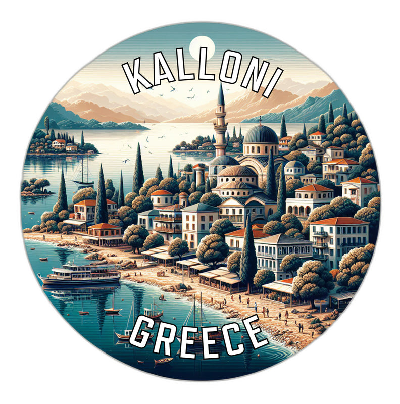 Kalloni Greece Souvenir Die Cut Flat Magnet 6-Inch