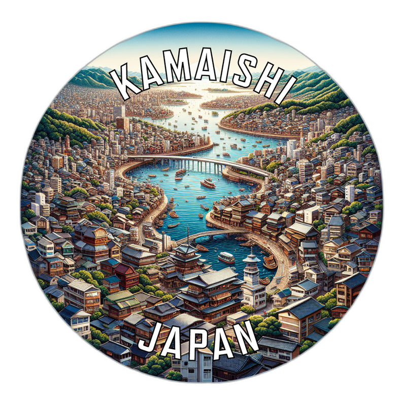 Kamaishi Japan Souvenir Die Cut Flat Magnet 6-Inch
