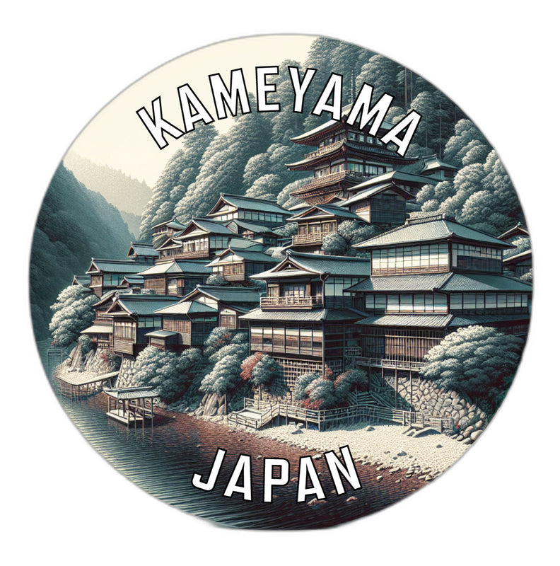 Kameyama Japan Souvenir Die Cut Flat Magnet 2-Inch