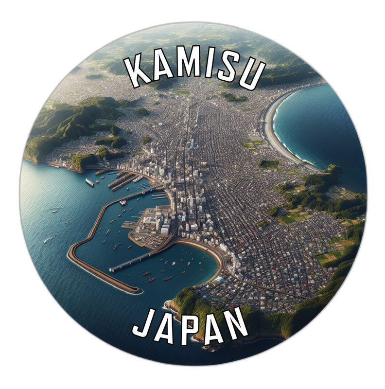 Kamisu Japan Souvenir Die Cut Flat Magnet 2-Inch