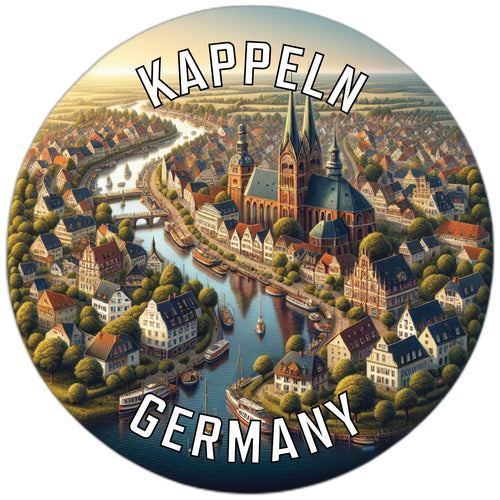 Kappeln Germany Souvenir Die Cut Flat Magnet 6-Inch