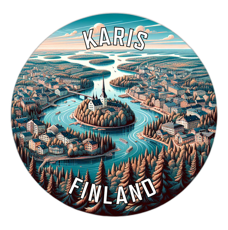 Karis Finland Souvenir Die Cut Flat Magnet 2-Inch