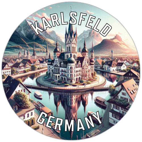Karlsfeld Germany Souvenir Die Cut Flat Magnet 6-Inch