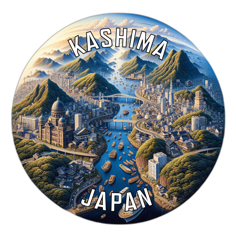 Kashima Japan Souvenir Die Cut Flat Magnet 6-Inch