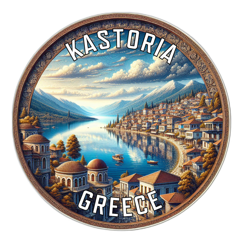 Kastoria Greece Souvenir Die Cut Flat Magnet 6-Inch